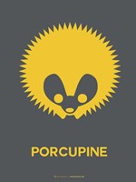 Yellow Porcupine Multilingual Fine Art Print