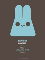 Blue Bunny Multilingual Fine Art Print