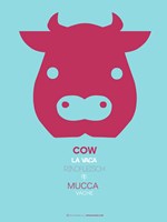 Red Cow Multilingual Fine Art Print