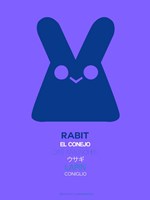 Purple Rabbit Multilingual Fine Art Print