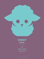 Green Sheep Multilingual Fine Art Print