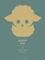 Yellow Sheep Multilingual Fine Art Print