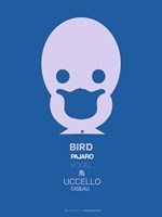 Blue Bird Multilingual Fine Art Print