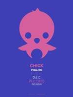 Pink Chick Multilingual Fine Art Print