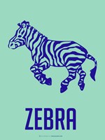 Zebra Blue Fine Art Print