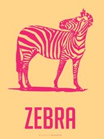 Zebra Red and yellow Fine Art Print