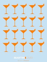 Martini Lover Orange Fine Art Print