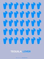 Blue Tequila Shots Fine Art Print