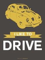 I Like to Drive Beetle 1 Fine Art Print