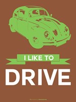 I Like to Drive Beetle 2 Fine Art Print