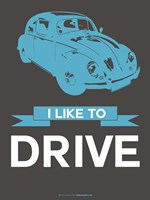 I Like to Drive Beetle 3 Fine Art Print