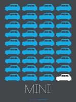 Blue Mini Cooper Fine Art Print