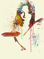 Jaguar E Type Girl Fine Art Print