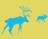 Blue Deer Fine Art Print