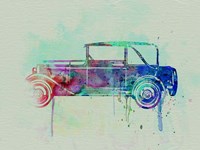 Old car watercolor Fine Art Print