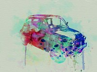 Fiat 500 Watercolor Fine Art Print