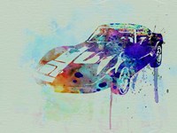 Corvette watercolor Fine Art Print