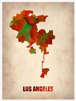 Los Angeles Watercolor Map Fine Art Print