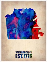 San Francisco Watercolor Map Fine Art Print