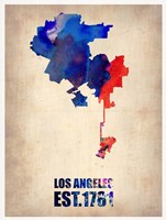 Los Angeles Watercolor Map 1 Fine Art Print
