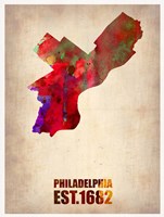 Philadelphia Watercolor Map Fine Art Print