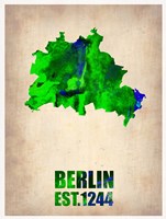 Berlin Watercolor Map Fine Art Print