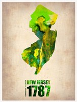 New Jersey Watercolor Map Fine Art Print