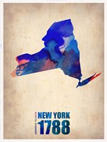 New York Watercolor Map Fine Art Print