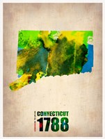 Connecticut Watercolor Map Fine Art Print