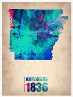 Arkansas Watercolor Map Fine Art Print