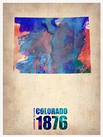 Colorado Watercolor Map Fine Art Print