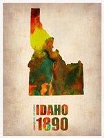 Idaho Watercolor Map Fine Art Print