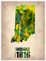 Indiana Watercolor Map Fine Art Print