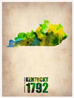 Kentucky Watercolor Map Fine Art Print