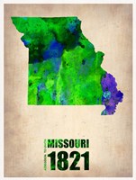 Missouri Watercolor Map Fine Art Print