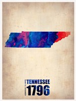 Tennessee Watercolor Map Fine Art Print