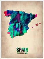 Spain Watercolor Map Fine Art Print
