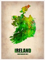 Ireland Watercolor Map Fine Art Print