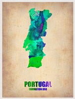 Portugal Watercolor Map Fine Art Print