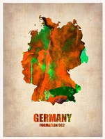 Germany Watercolor Map Fine Art Print