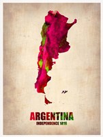 Argentina Watercolor Map Fine Art Print