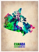 Canada Watercolor Map Fine Art Print