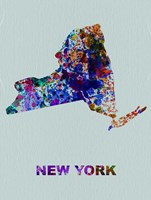 New York Color Splatter Map Fine Art Print