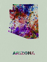Arizona Color Splatter Map Fine Art Print