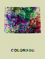 Colorado Color Splatter Map Fine Art Print