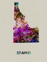 Idaho Color Splatter Map Fine Art Print