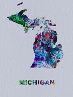Michigan Color Splatter Map Fine Art Print