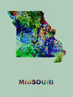 Missouri Color Splatter Map Fine Art Print