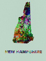 New Hampshire Color Splatter Map Fine Art Print