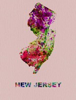 New Jersey Color Splatter Map Fine Art Print
